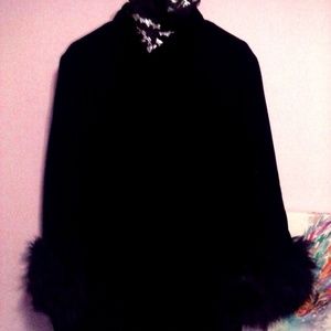 Vintage 1950s  Black Velvet/ Satin Evening Jacket